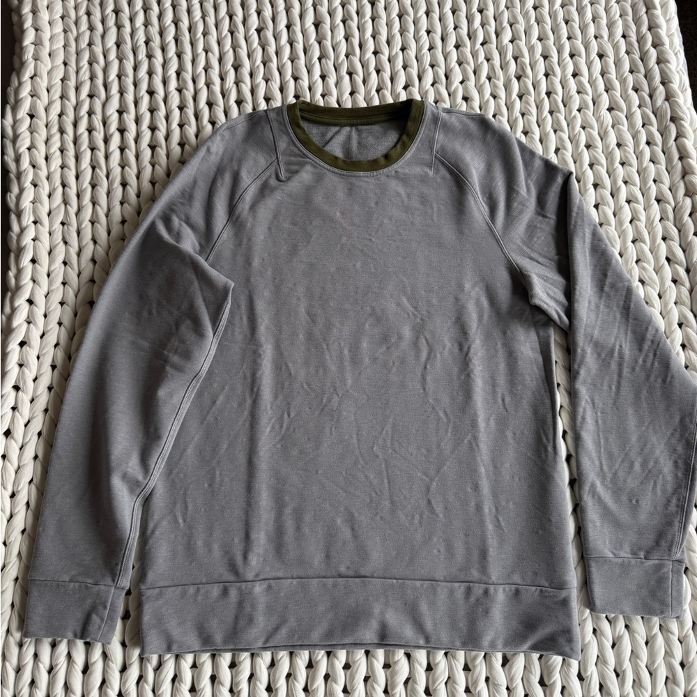 Lululemon City Sweat Crew Pullover - Vapor & Olive Green - Mens Large NWOT - Picture 1 of 7